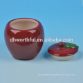 Apple shaped ceramic food container in high quality